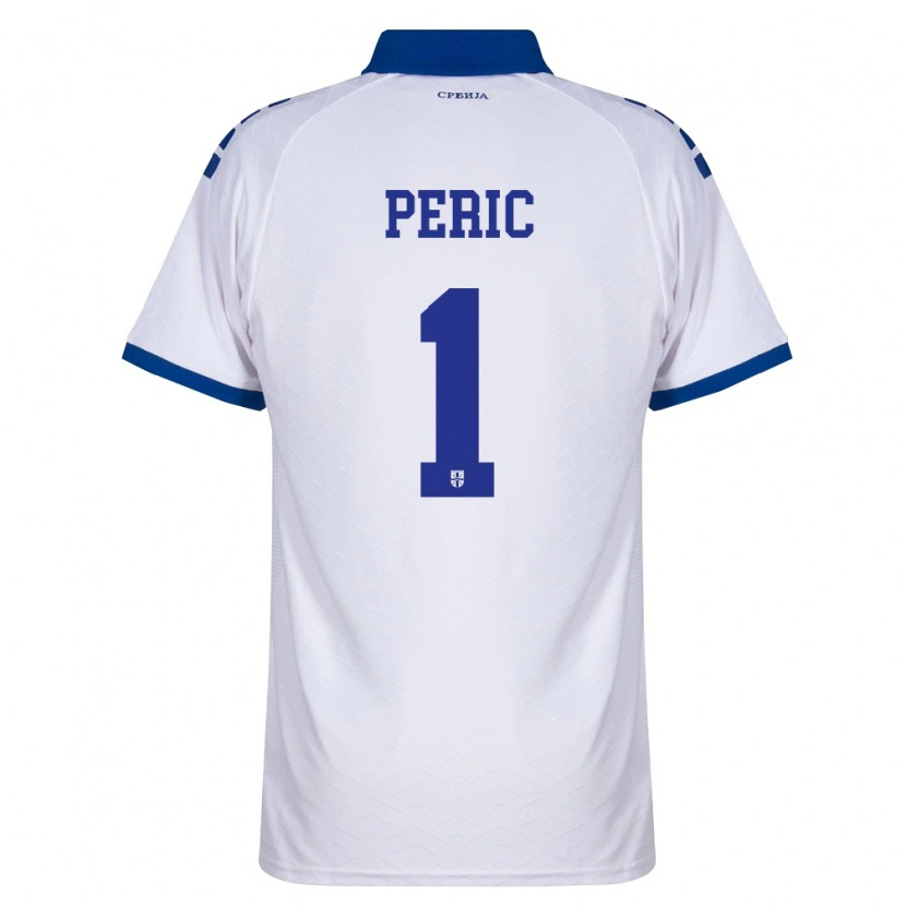 Danxen Hombre Camiseta Serbia Strahinja Peric #1 Marino Blanco Rojo 2ª Equipación 26-28 La Camisa México