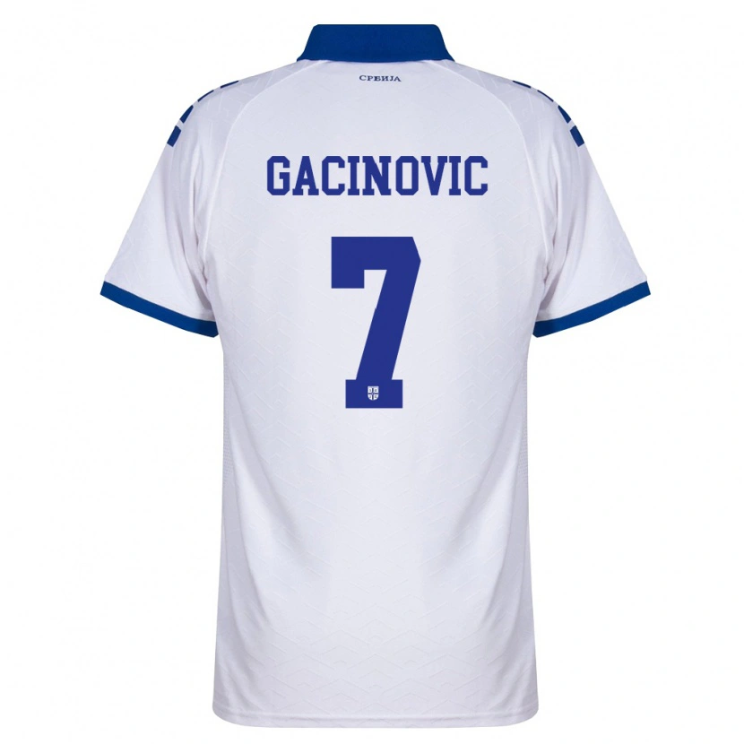 Danxen Hombre Camiseta Serbia Mijat Gacinovic #7 Marino Blanco Rojo 2ª Equipación 26-28 La Camisa México