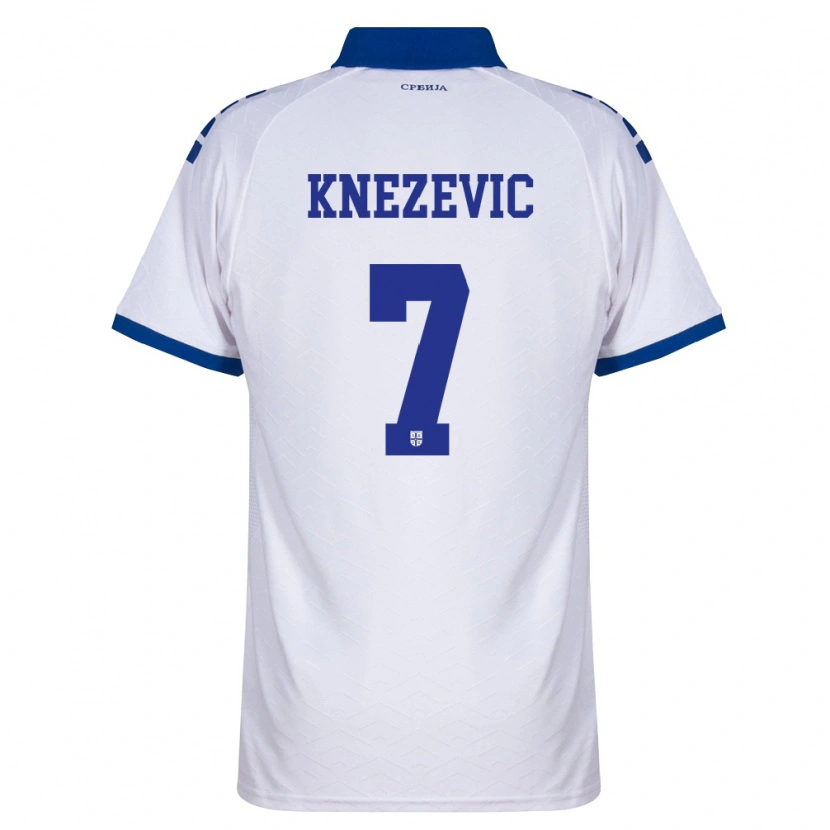 Danxen Hombre Camiseta Serbia Nikola Knezevic #7 Marino Blanco Rojo 2ª Equipación 26-28 La Camisa México