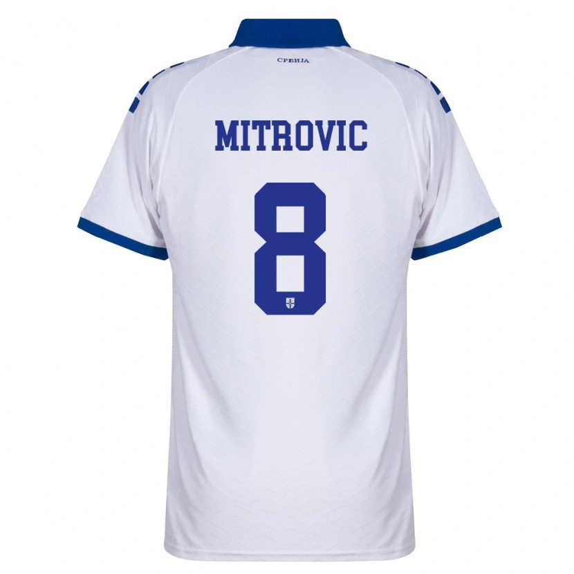 Danxen Hombre Camiseta Serbia Matija Mitrović #8 Marino Blanco Rojo 2ª Equipación 26-28 La Camisa México