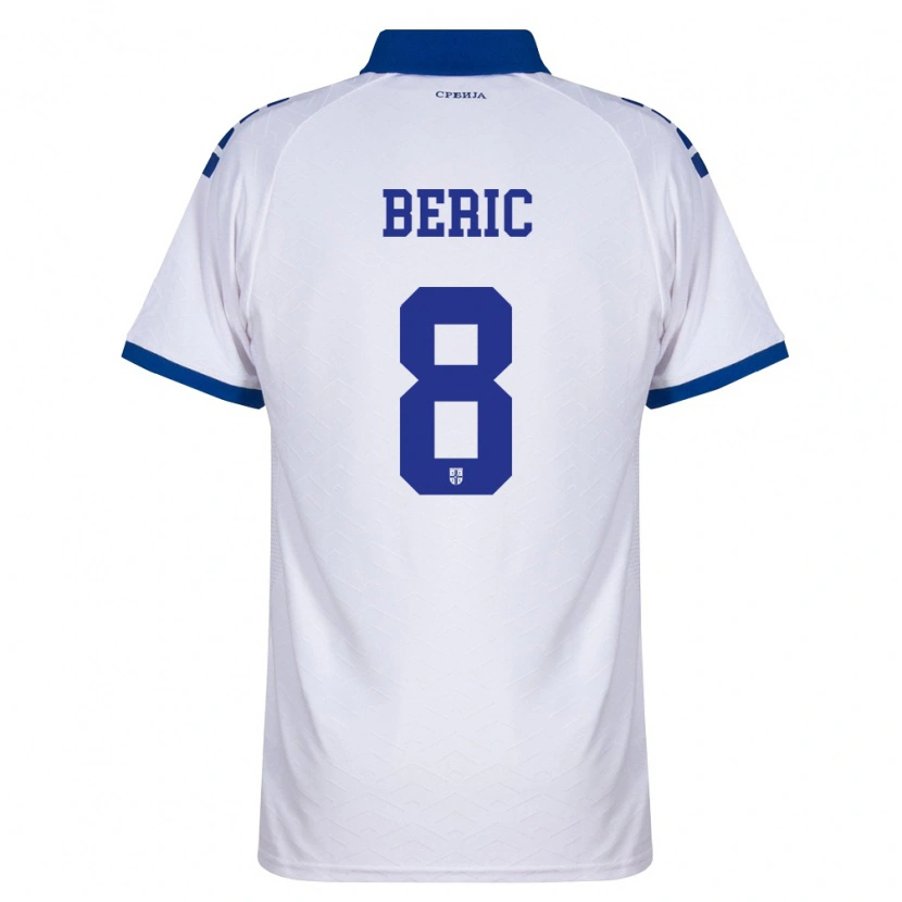 Danxen Hombre Camiseta Serbia Veljko Beric #8 Marino Blanco Rojo 2ª Equipación 26-28 La Camisa México