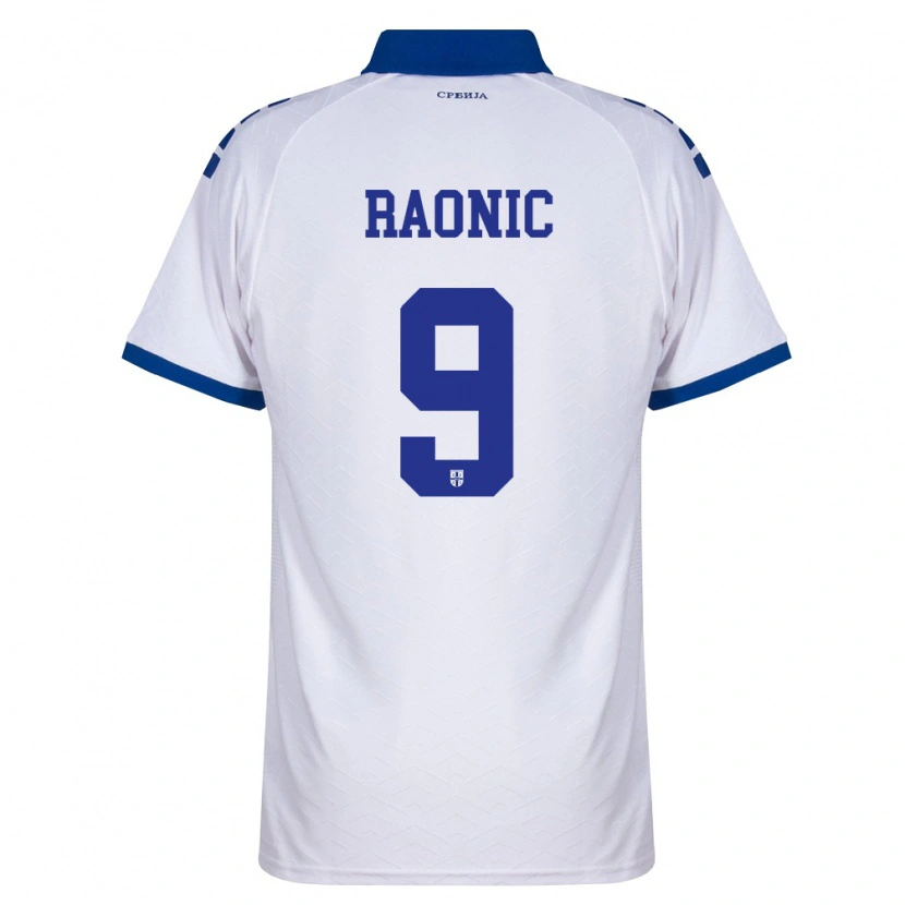 Danxen Hombre Camiseta Serbia Sava Raonic #9 Marino Blanco Rojo 2ª Equipación 26-28 La Camisa México