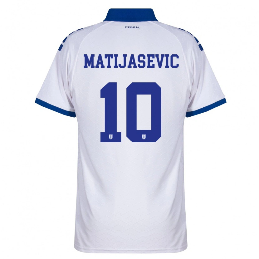 Danxen Hombre Camiseta Serbia Filip Matijasevic #10 Marino Blanco Rojo 2ª Equipación 26-28 La Camisa México