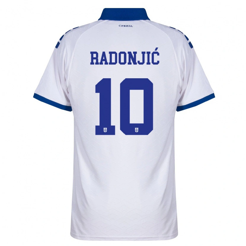 Danxen Hombre Camiseta Serbia Mateja Radonjic #10 Marino Blanco Rojo 2ª Equipación 26-28 La Camisa México