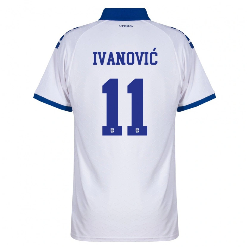 Danxen Hombre Camiseta Serbia Miljana Ivanovic #11 Marino Blanco Rojo 2ª Equipación 26-28 La Camisa México
