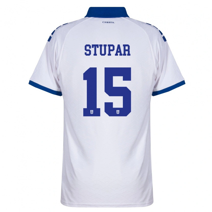 Danxen Hombre Camiseta Serbia Zivana Stupar #15 Marino Blanco Rojo 2ª Equipación 26-28 La Camisa México