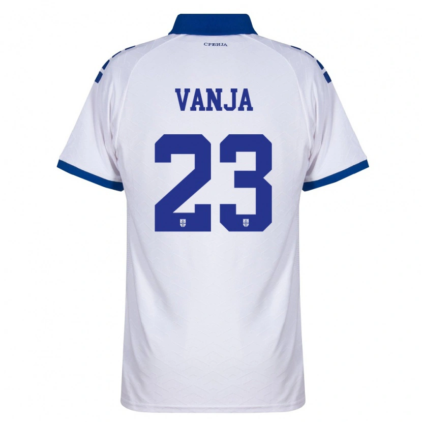 Danxen Hombre Camiseta Serbia Vanja Milinković-Savić #23 Marino Blanco Rojo 2ª Equipación 26-28 La Camisa México