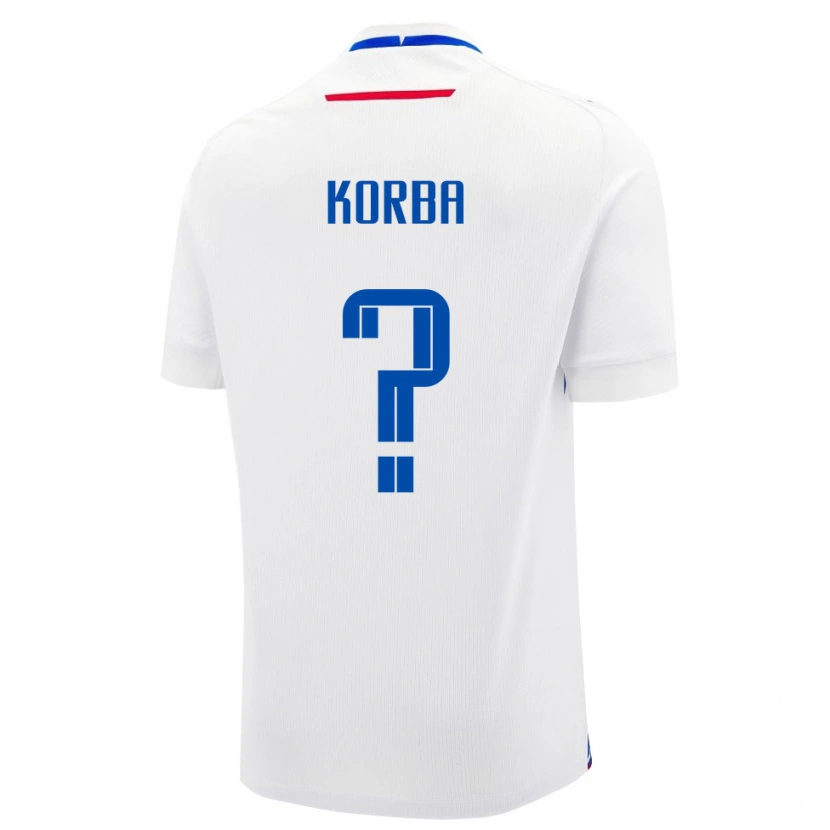 Danxen Hombre Camiseta Eslovaquia Rastislav Korba #0 Blanco Azul 2ª Equipación 26-28 La Camisa México