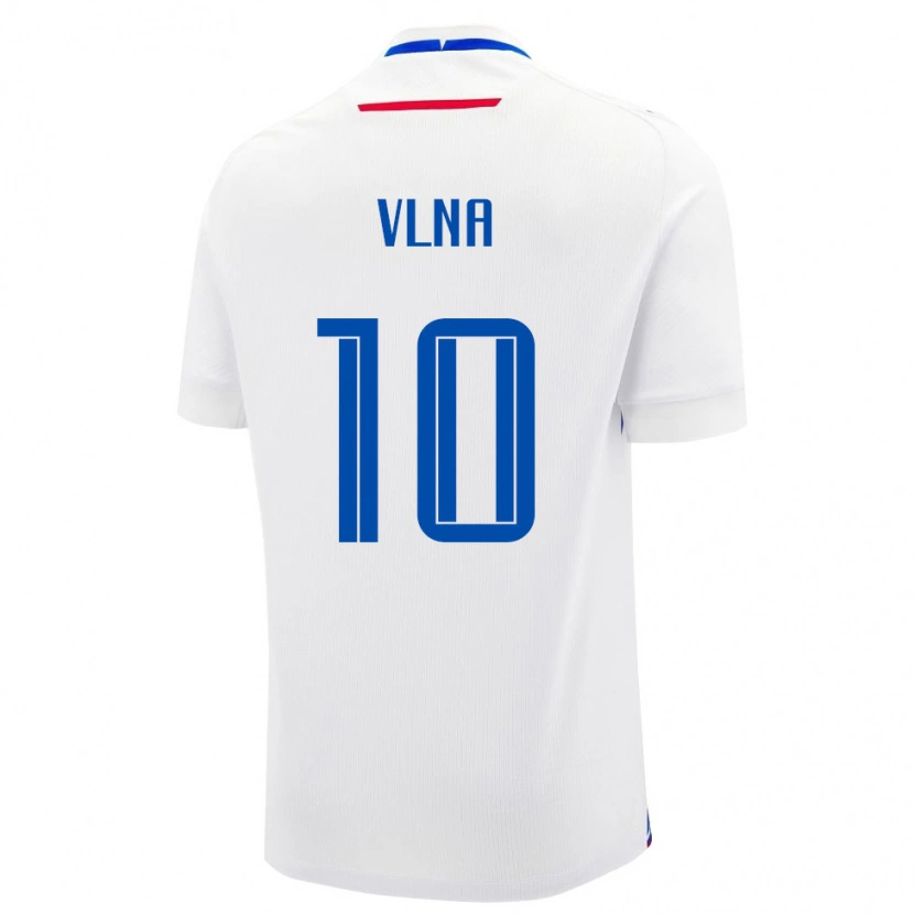 Danxen Hombre Camiseta Eslovaquia Simon Vlna #10 Blanco Azul 2ª Equipación 26-28 La Camisa México