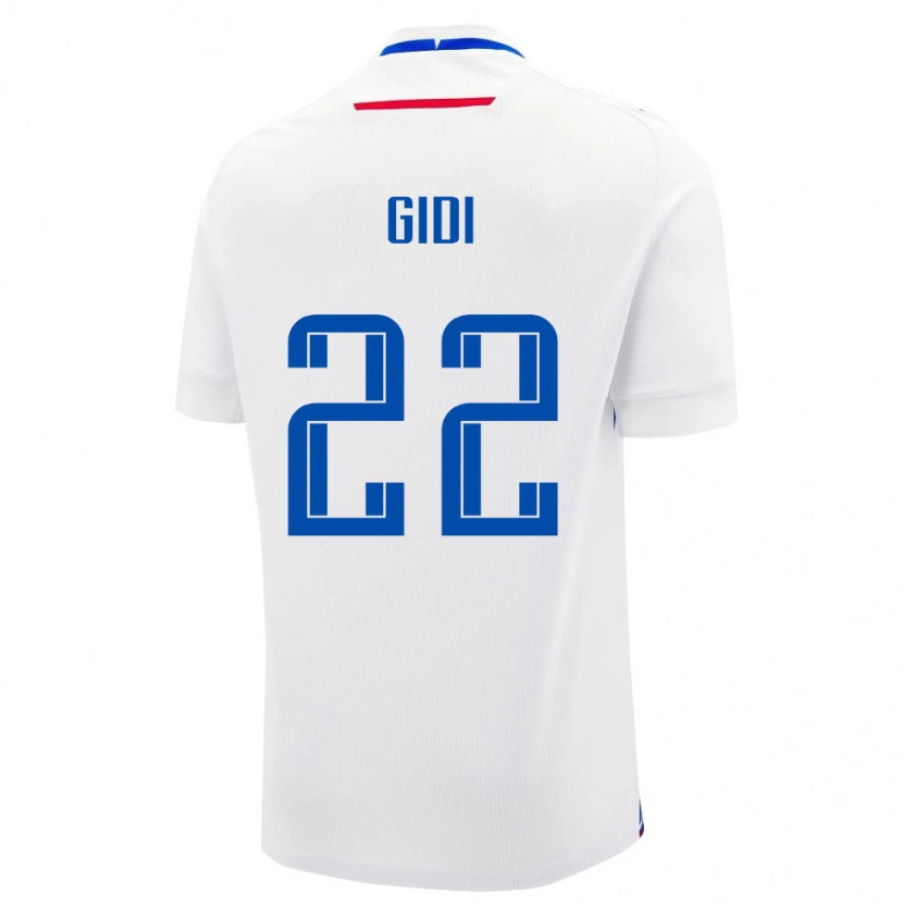 Danxen Hombre Camiseta Eslovaquia Samuel Gidi #22 Blanco Azul 2ª Equipación 26-28 La Camisa México