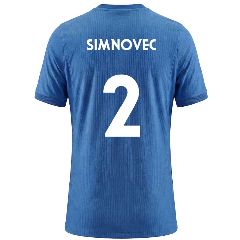 Danxen Hombre Camiseta Eslovenia Matevz Simnovec #2 Azul Blanco 2ª Equipación 26-28 La Camisa México