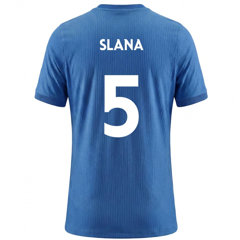 Danxen Hombre Camiseta Eslovenia Filip Slana #5 Azul Blanco 2ª Equipación 26-28 La Camisa México