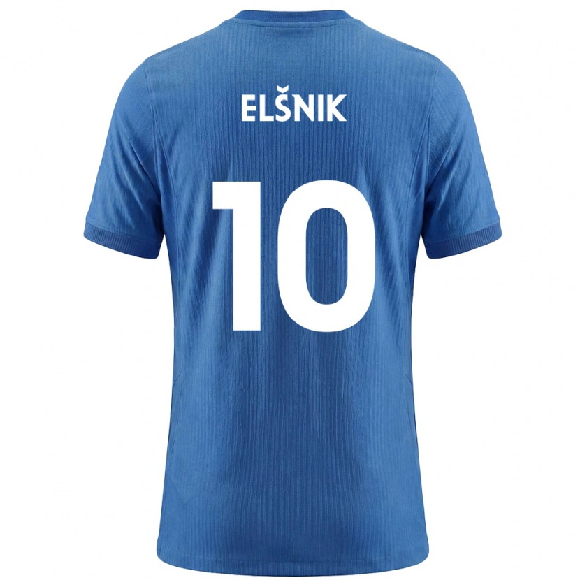 Danxen Hombre Camiseta Eslovenia Timi Max Elsnik #10 Azul Blanco 2ª Equipación 26-28 La Camisa México