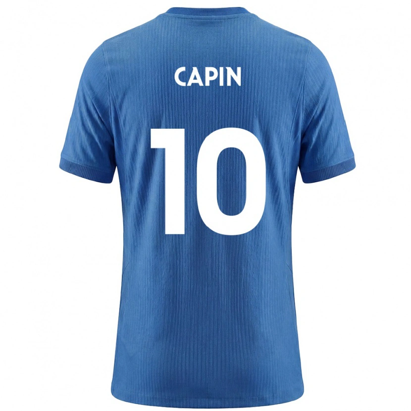 Danxen Hombre Camiseta Eslovenia Stefan Capin #10 Azul Blanco 2ª Equipación 26-28 La Camisa México