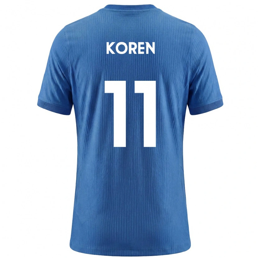 Danxen Hombre Camiseta Eslovenia Vid Koren #11 Azul Blanco 2ª Equipación 26-28 La Camisa México
