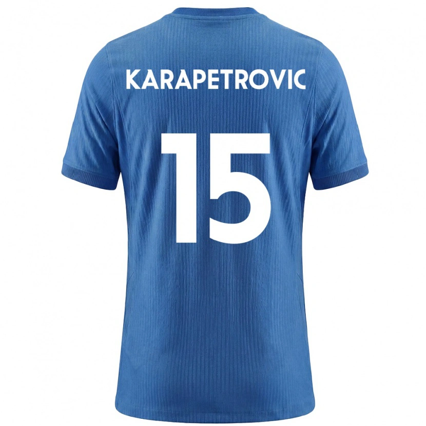 Danxen Hombre Camiseta Eslovenia Luka Karapetrovic #15 Azul Blanco 2ª Equipación 26-28 La Camisa México
