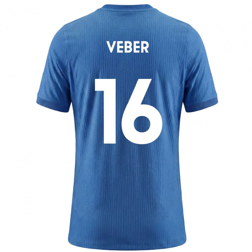 Danxen Hombre Camiseta Eslovenia Lukas Veber #16 Azul Blanco 2ª Equipación 26-28 La Camisa México