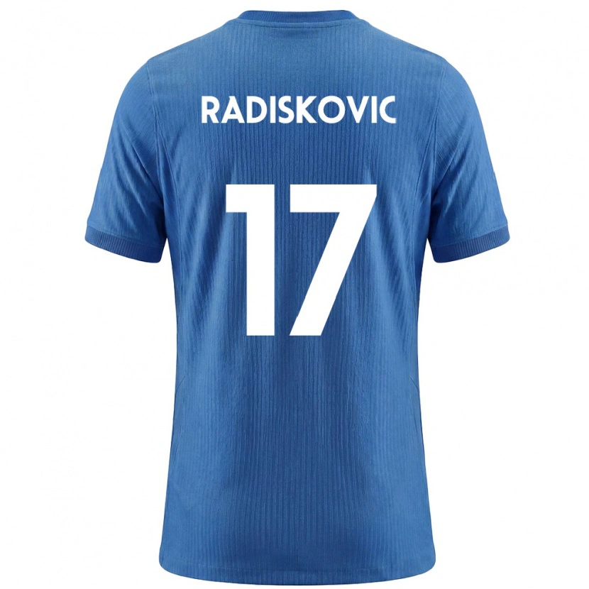 Danxen Hombre Camiseta Eslovenia Aleks Radiskovic #17 Azul Blanco 2ª Equipación 26-28 La Camisa México