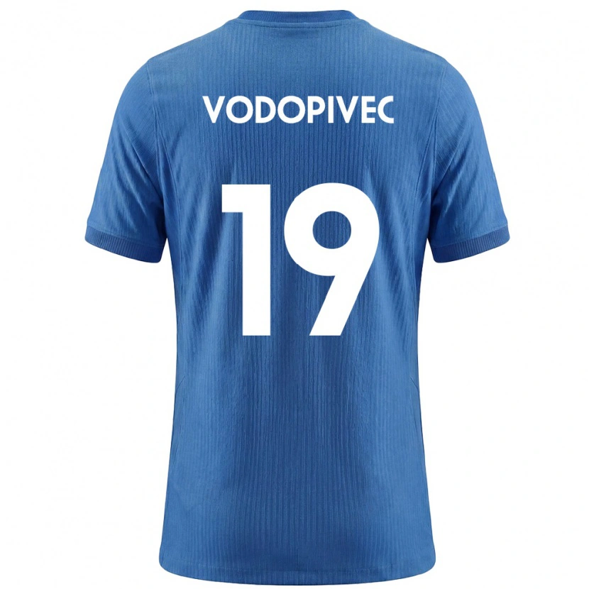 Danxen Hombre Camiseta Eslovenia Aljaz Vodopivec #19 Azul Blanco 2ª Equipación 26-28 La Camisa México