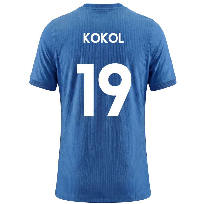 Danxen Hombre Camiseta Eslovenia Luka Kokol #19 Azul Blanco 2ª Equipación 26-28 La Camisa México