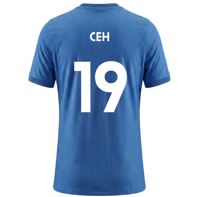 Danxen Hombre Camiseta Eslovenia Lukas Ceh #19 Azul Blanco 2ª Equipación 26-28 La Camisa México