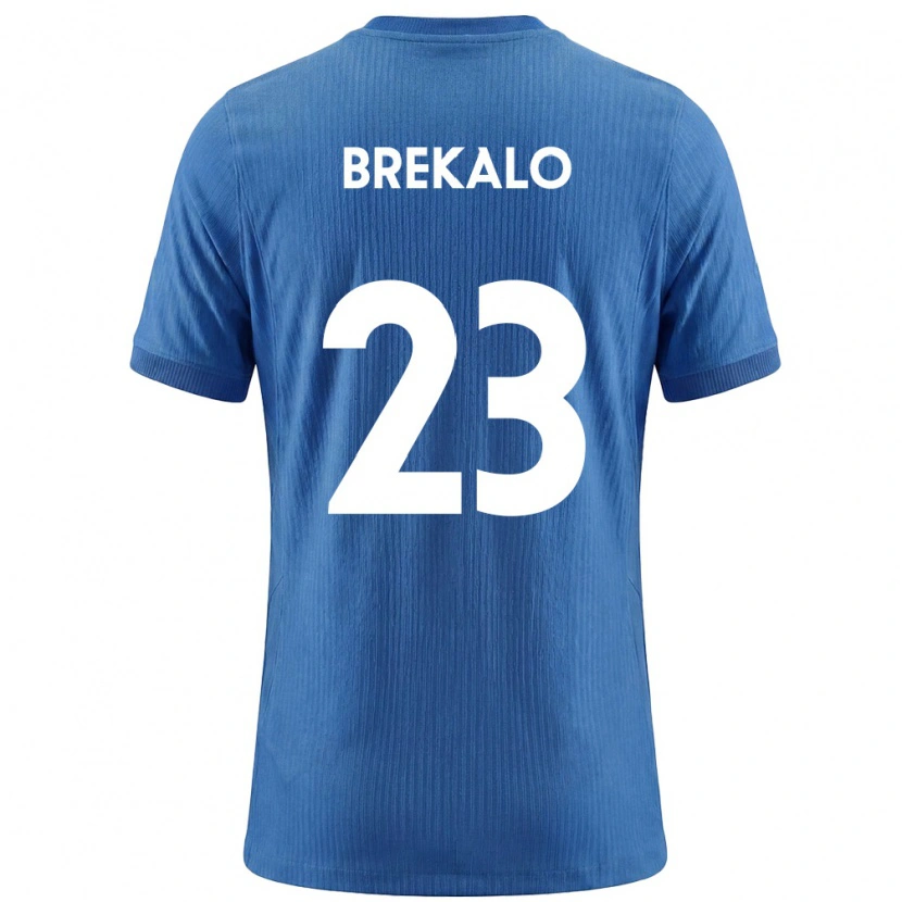 Danxen Hombre Camiseta Eslovenia David Brekalo #23 Azul Blanco 2ª Equipación 26-28 La Camisa México