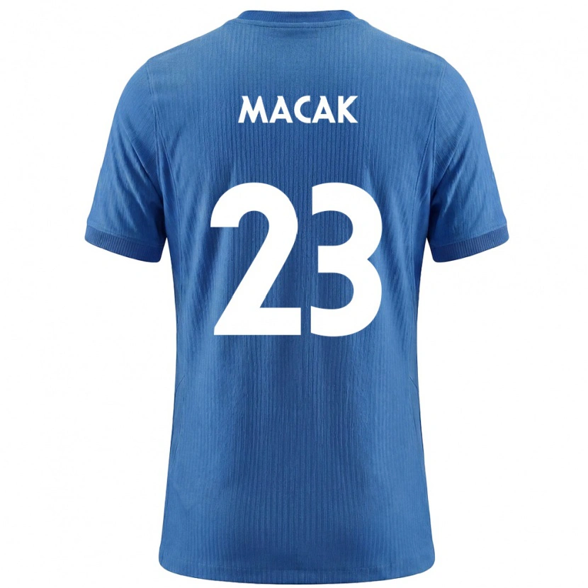 Danxen Hombre Camiseta Eslovenia Manuel Macak #23 Azul Blanco 2ª Equipación 26-28 La Camisa México