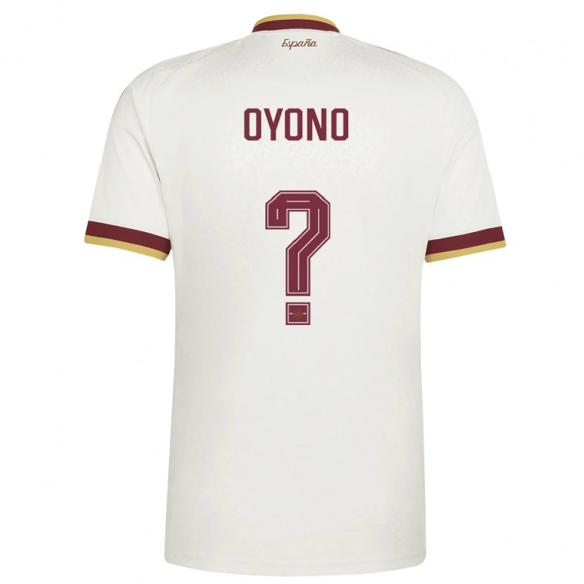 Danxen Hombre Camiseta España Igor Oyono #0 Marfil Borgoña 2ª Equipación 26-28 La Camisa México
