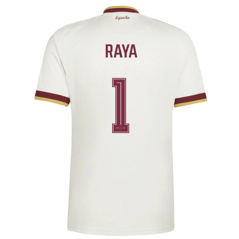 Danxen Hombre Camiseta España David Raya #1 Marfil Borgoña 2ª Equipación 26-28 La Camisa México