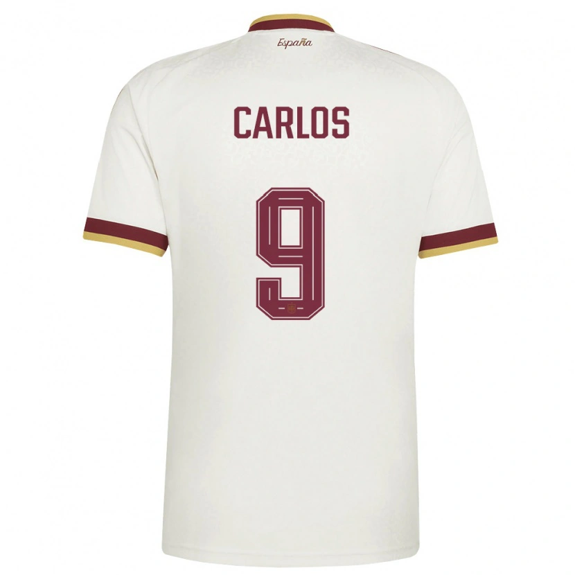 Danxen Hombre Camiseta España Carlos Sánchez #9 Marfil Borgoña 2ª Equipación 26-28 La Camisa México