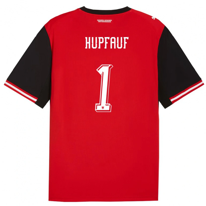 Danxen Mujer Camiseta Austria Teo Hupfauf #1 Negro Blanco 1ª Equipación 26-28 La Camisa México
