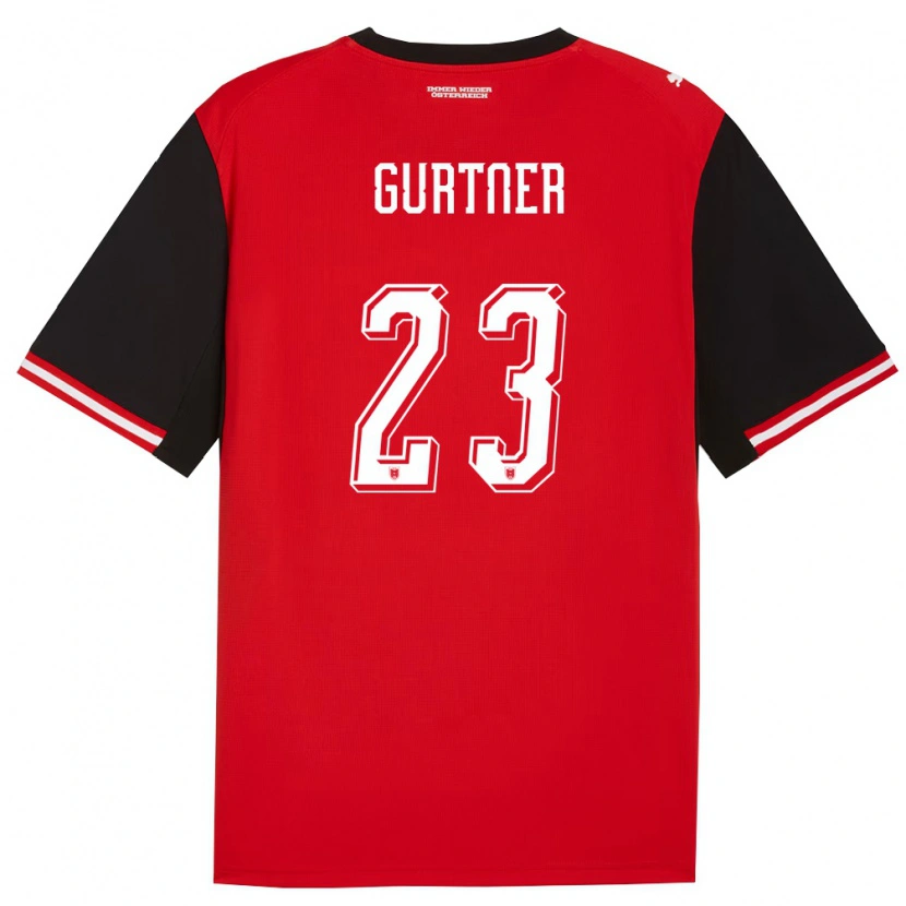 Danxen Mujer Camiseta Austria Andrea Gurtner #23 Negro Blanco 1ª Equipación 26-28 La Camisa México