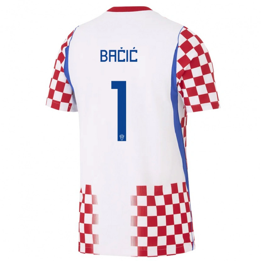 Danxen Mujer Camiseta Croacia Doris Bacic #1 Blanco Rojo Azul 1ª Equipación 26-28 La Camisa México
