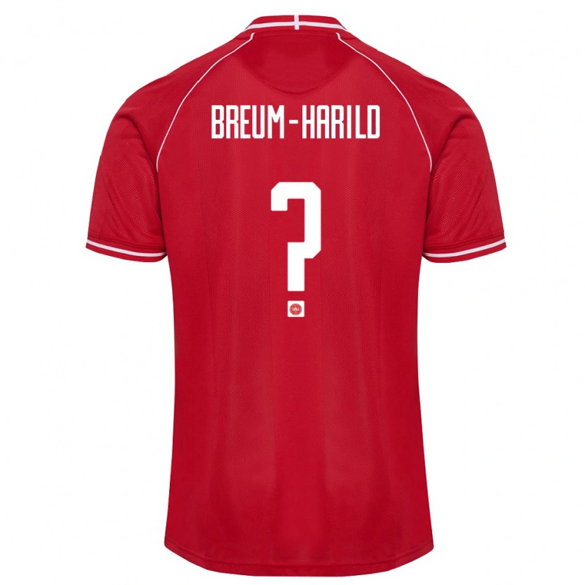 Danxen Mujer Camiseta Dinamarca Tobias Breum-Harild #0 Rojo Blanco 1ª Equipación 26-28 La Camisa México