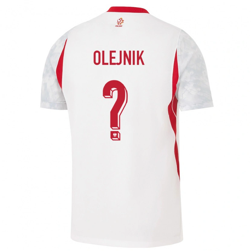 Danxen Mujer Camiseta Polonia Patryk Olejnik #0 Blanco Rojo Gris 1ª Equipación 26-28 La Camisa México