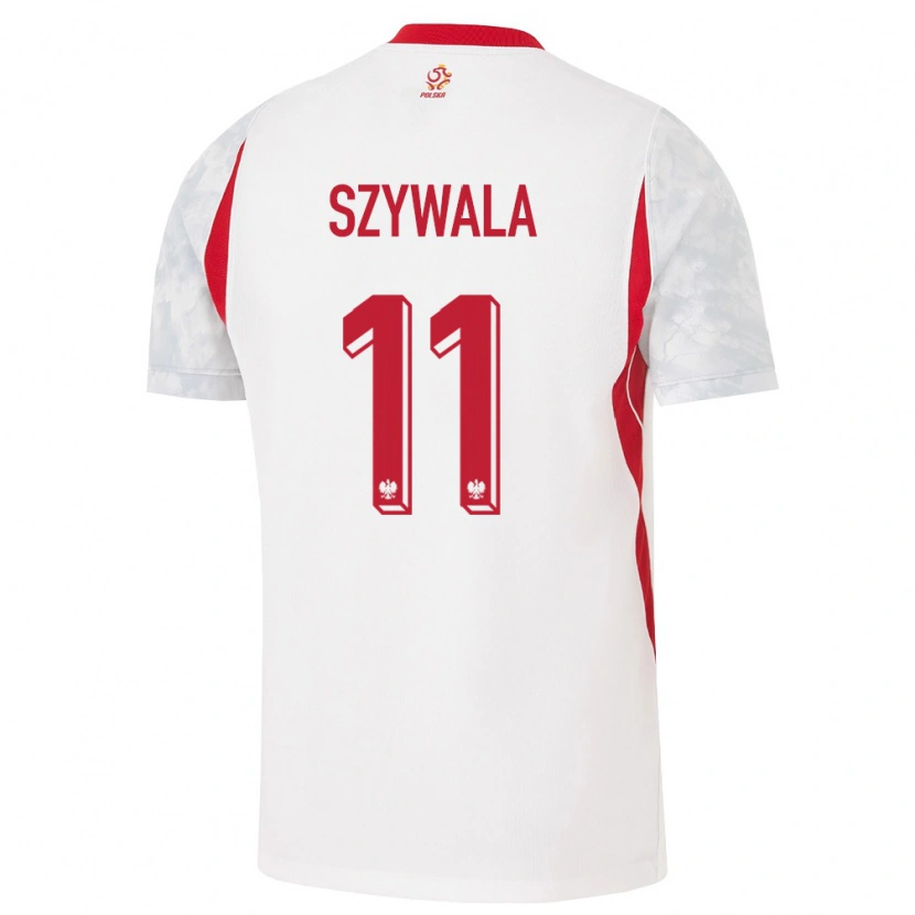 Danxen Mujer Camiseta Polonia Bartosz Szywala #11 Blanco Rojo Gris 1ª Equipación 26-28 La Camisa México