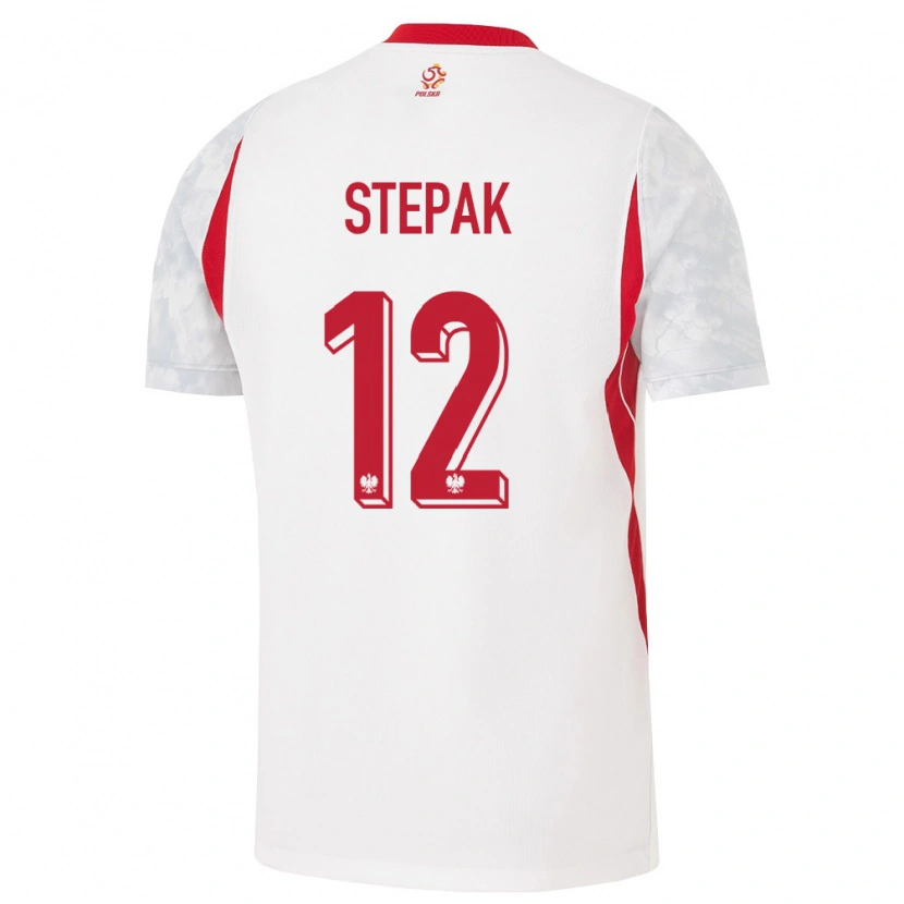Danxen Mujer Camiseta Polonia Jakub Stepak #12 Blanco Rojo Gris 1ª Equipación 26-28 La Camisa México