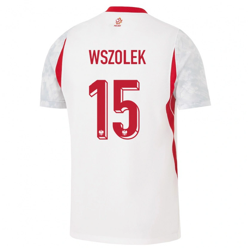 Danxen Mujer Camiseta Polonia Paweł Wszołek #15 Blanco Rojo Gris 1ª Equipación 26-28 La Camisa México