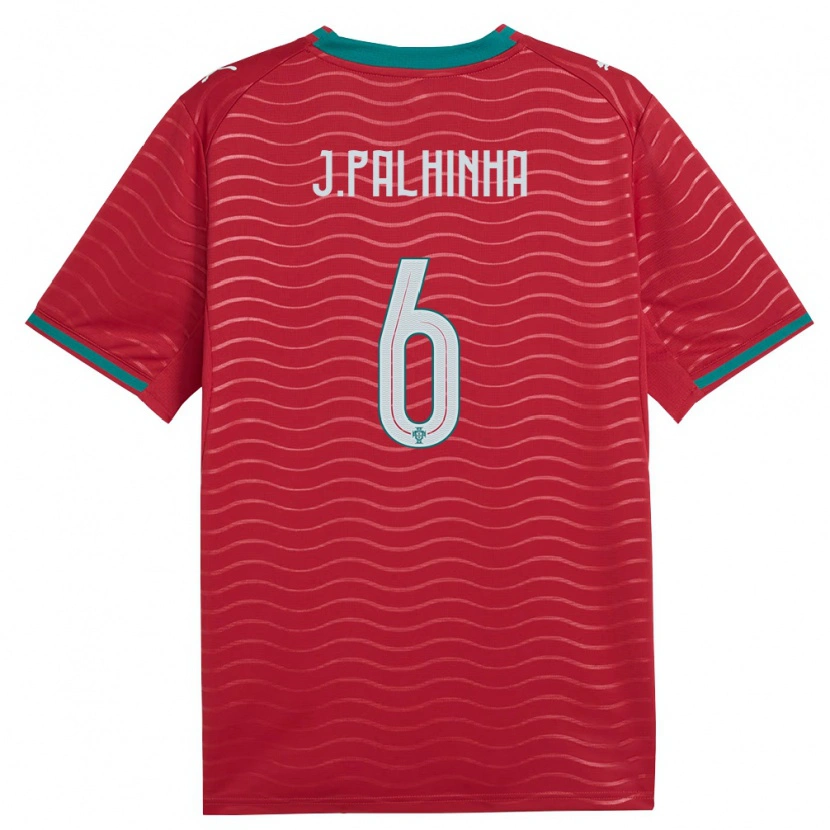 Danxen Mujer Camiseta Portugal João Palhinha #6 Rojo Verde Blanco 1ª Equipación 26-28 La Camisa México