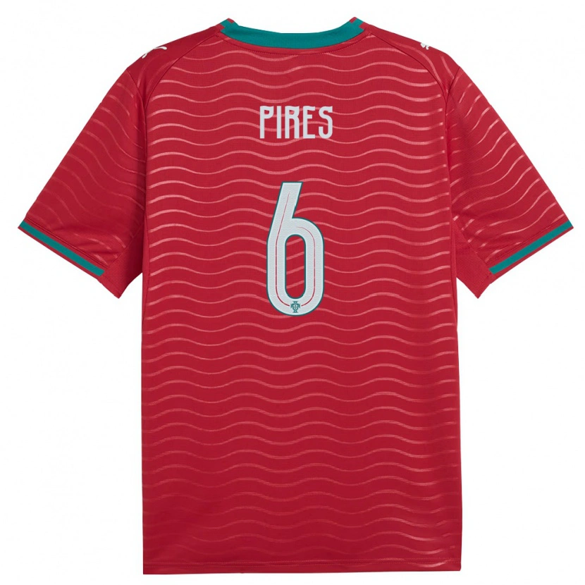 Danxen Mujer Camiseta Portugal Suzane Pires #6 Rojo Verde Blanco 1ª Equipación 26-28 La Camisa México