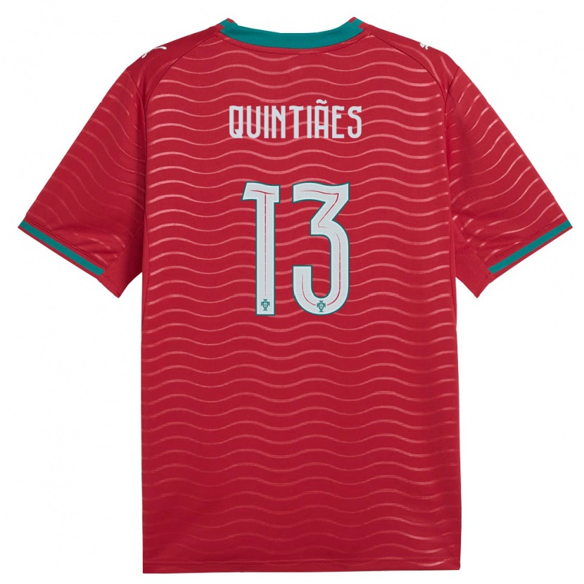 Danxen Mujer Camiseta Portugal Rodrigo Quintiães #13 Rojo Verde Blanco 1ª Equipación 26-28 La Camisa México
