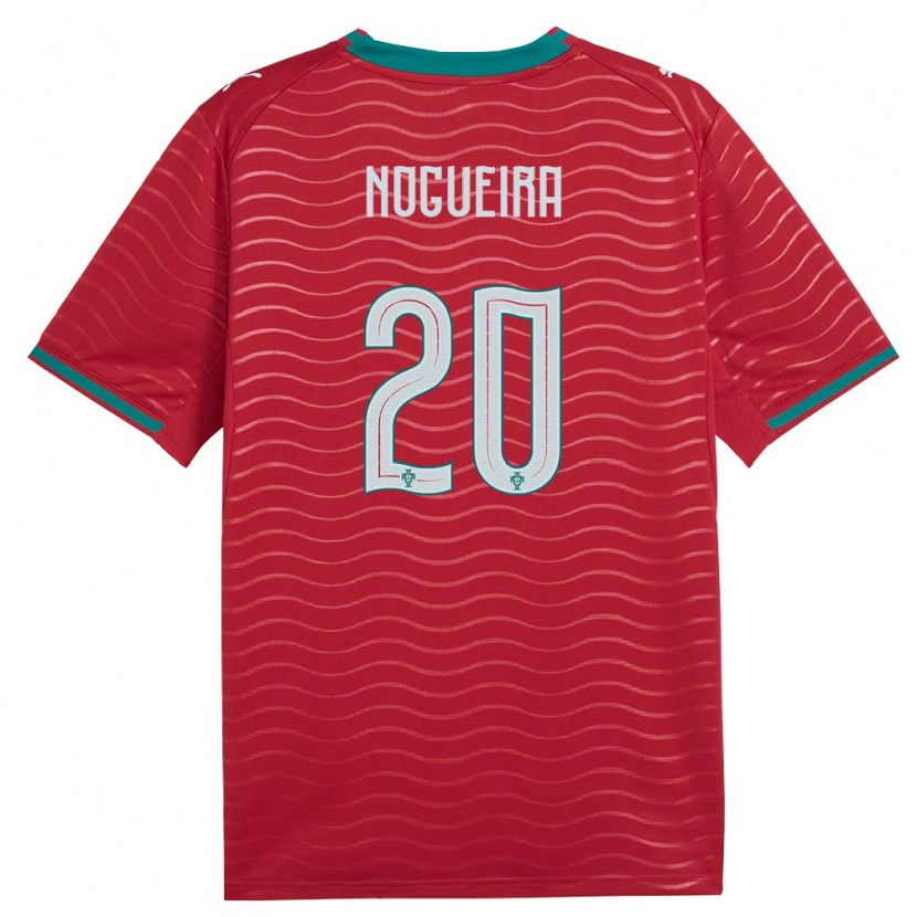 Danxen Mujer Camiseta Portugal Miguel Nogueira #20 Rojo Verde Blanco 1ª Equipación 26-28 La Camisa México