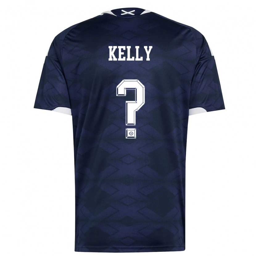 Danxen Mujer Camiseta Escocia Daniel Kelly #0 Marino Blanco 1ª Equipación 26-28 La Camisa México