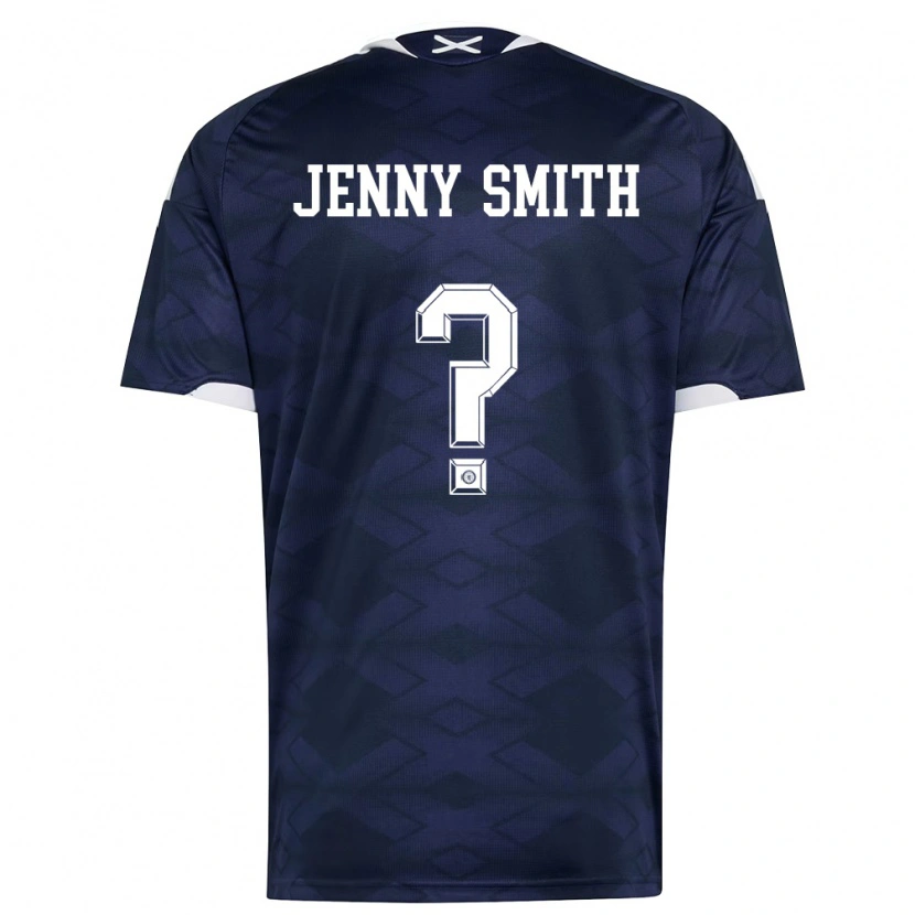Danxen Mujer Camiseta Escocia Jenny Smith #0 Marino Blanco 1ª Equipación 26-28 La Camisa México