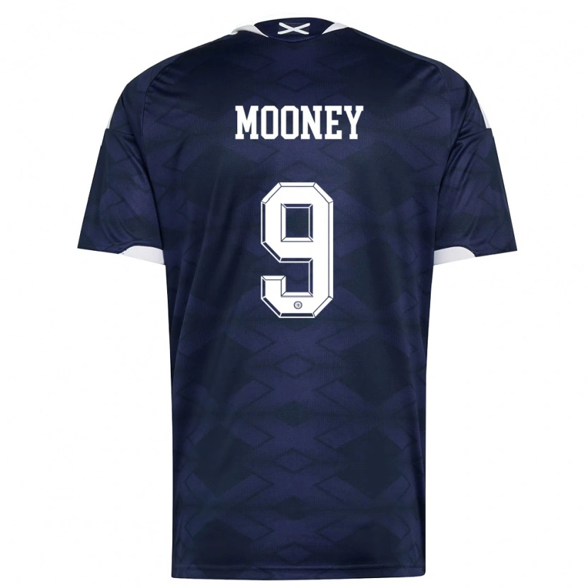 Danxen Mujer Camiseta Escocia Evan Mooney #9 Marino Blanco 1ª Equipación 26-28 La Camisa México