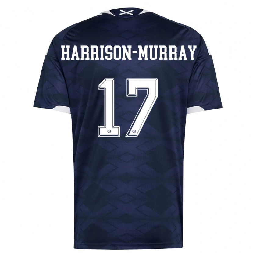 Danxen Mujer Camiseta Escocia Christie Harrison-Murray #17 Marino Blanco 1ª Equipación 26-28 La Camisa México