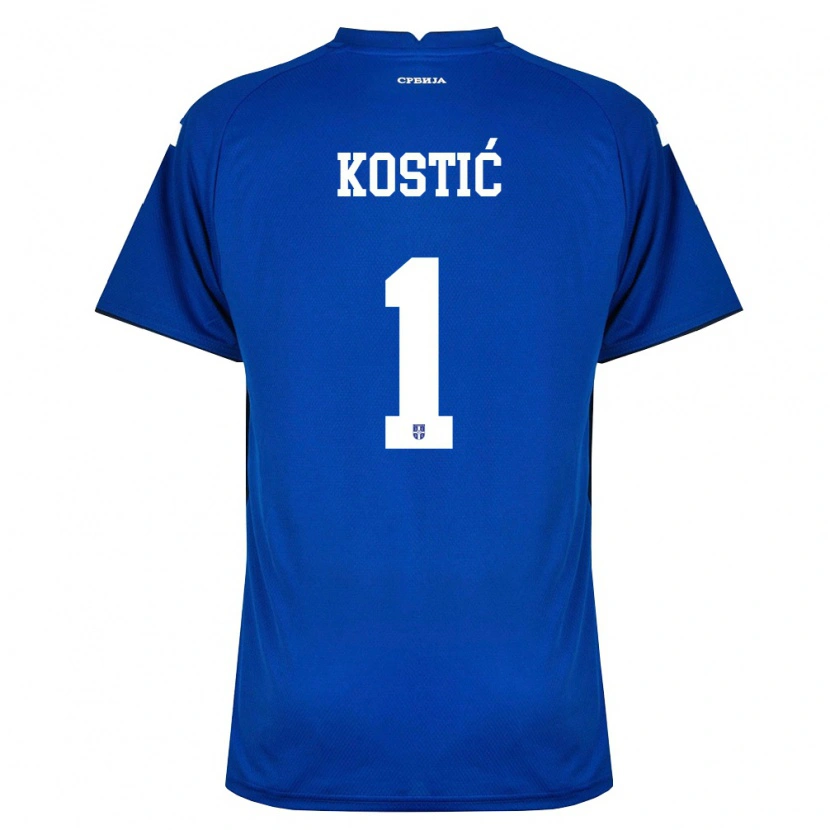 Danxen Mujer Camiseta Serbia Milica Kostic #1 Marino Rojo 1ª Equipación 26-28 La Camisa México