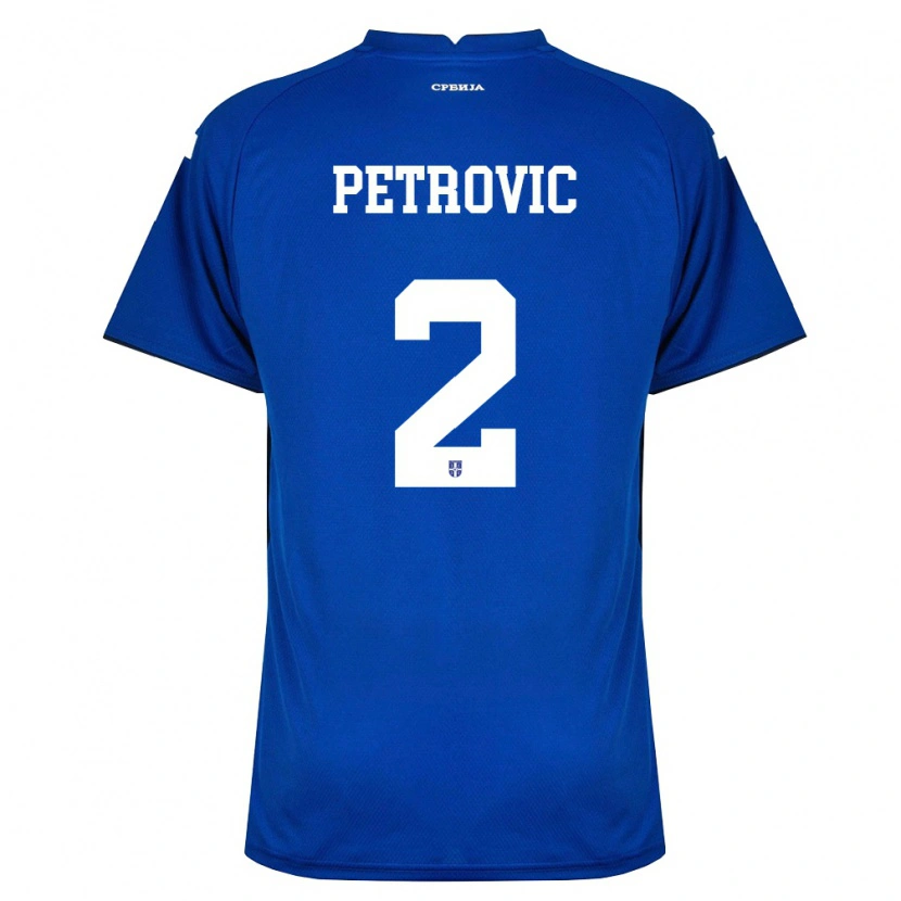 Danxen Mujer Camiseta Serbia Djordje Petrovic #2 Marino Rojo 1ª Equipación 26-28 La Camisa México