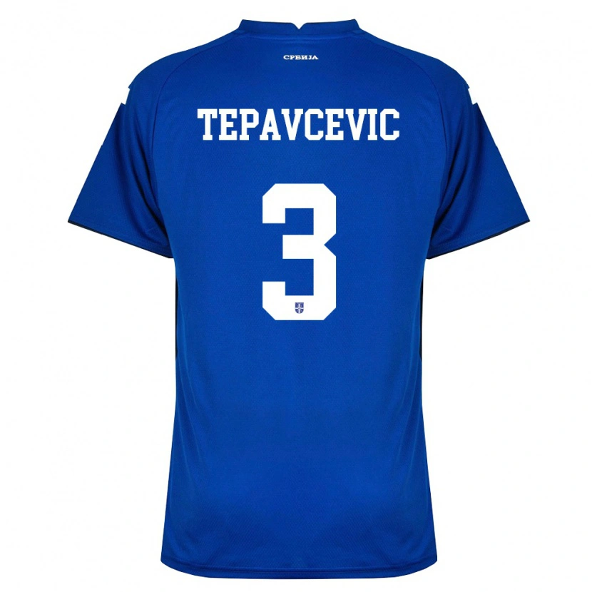 Danxen Mujer Camiseta Serbia Mateja Tepavcevic #3 Marino Rojo 1ª Equipación 26-28 La Camisa México