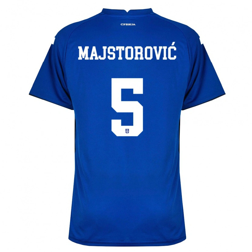 Danxen Mujer Camiseta Serbia Milan Majstorovic #5 Marino Rojo 1ª Equipación 26-28 La Camisa México